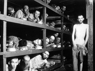 Inmates at the Sobibor extermination camp in Poland: At