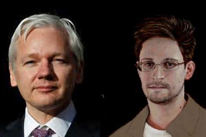Image result for snowden assange