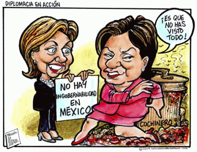 With Hillary Clinton in Mexico